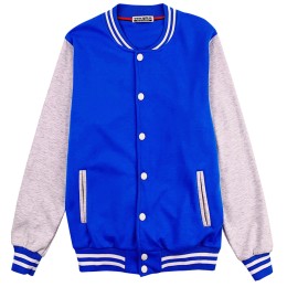 Online ordering customized baseball jackets with contrasting colors Group customized long-sleeved snap-button baseball jackets Baseball jacket supplier SKBJ009 Online ordering customized baseball jackets with contrasting colors Group customized long-sleeved snap-button baseball jackets Baseball jacket supplier SKBJ009
